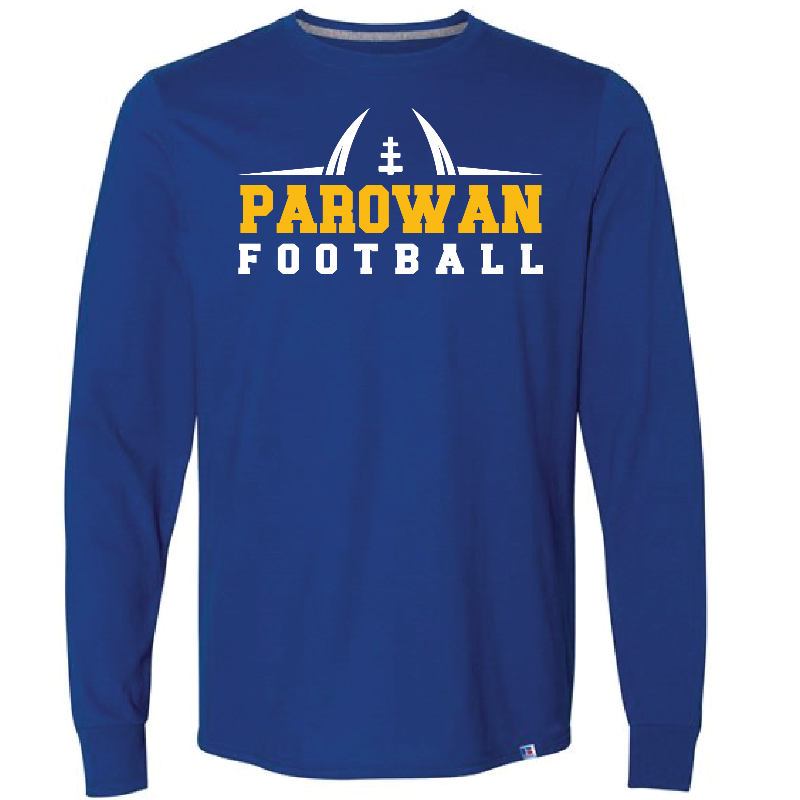 Blue Football Long Sleeve T-Shirt Main Image